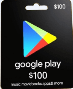 google play gift card 100 USD